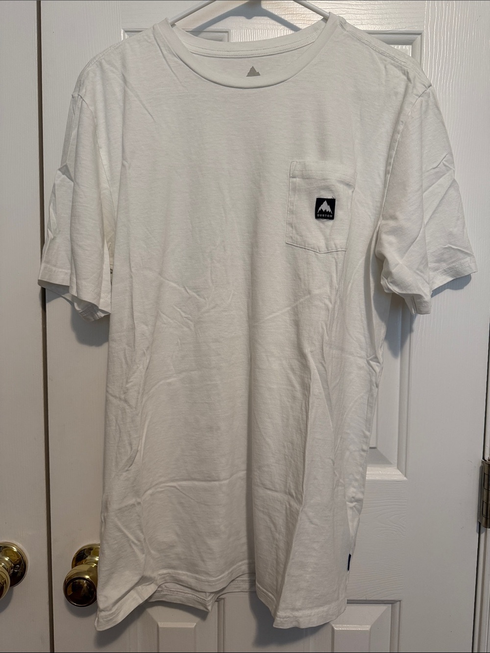 Burton White Pocket Tee with Mountain Patch